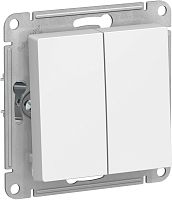 Выключатель без рамки Systeme Electric AtlasDesign 2-кл. белый картинка